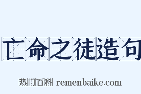 亡命之徒造句是什么意思的图片